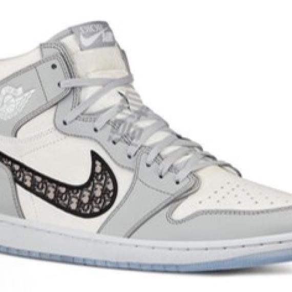 DIOR x Jordan Air Jordan 1 High Og 'White Wolf Grey'